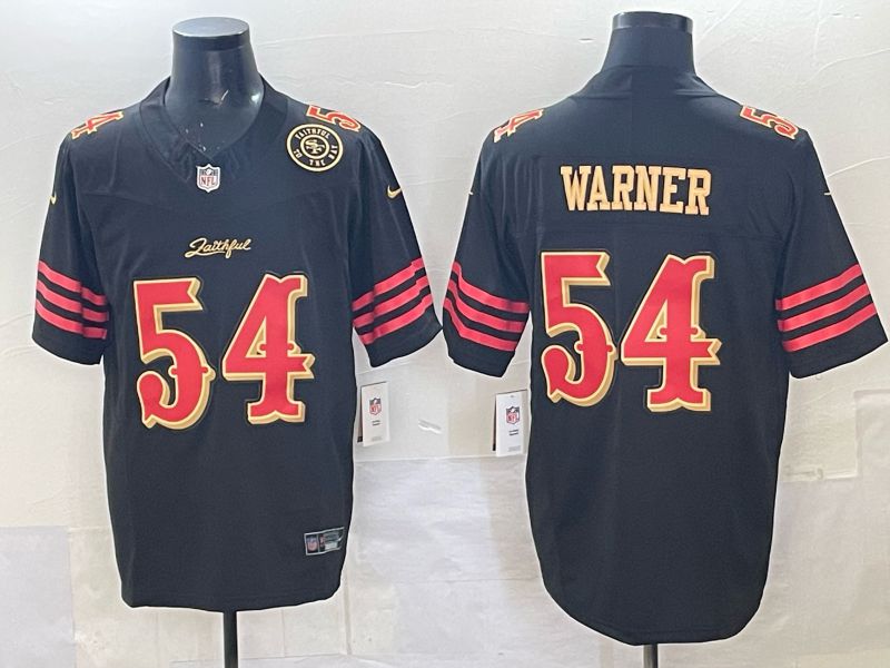 Men Nike San Francisco 49ers #54 Warner black Limited NFL 2025 Jersey 0014